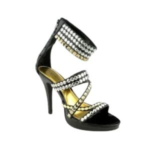 Hypnotic Studded Ankle Cuff Stiletto Heels